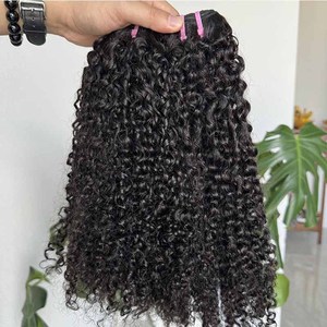 100% Extensions de cheveux humains bruts non transformés donneur unique Double trame indien bouclés paquet vietnamien lâche Pixie bouclés faisceaux - Product Image 2