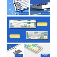 Clavier mécanique de jeu filaire FL ESPORTS GP87 à 87 touches, avec joint d'étanchéité, échange à chaud, RGB, interrupteurs 3 et 5 broches, rétroéclairage intégral, Type C