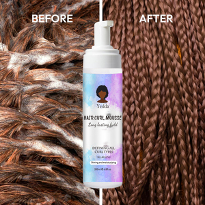 <span class=keywords><strong>Mousse</strong></span> Coiffante Végétalienne Biologique à Marque Blanche pour Cheveux Bouclés et Extensions avec Tenue Forte et Anti-Frizz - Product Image 1
