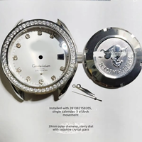 Stainless Steel Watch Case 39mm Logo Dial Diamond-Set for Seamless Design for 2813/8215 Movement Watch Parts