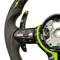 Volant de voiture en fibre de carbone forgée vert fluorescent de style nouveau, personnalisation M Sport pour BMW F30 M340i 330i 540i 535i 328i