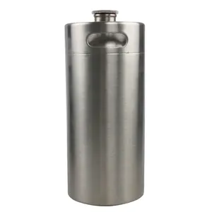 Mini Bia Homebrew Keg 4 Lthép Không Gỉ Keg Growler Với Rim Xử Lý