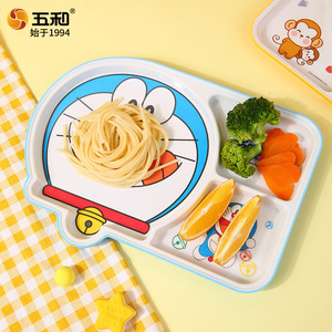 Wuhe Kids Cartoon Monkey Divided Plate Melamine Tableware For Children Mealtime Use - Product Image 5