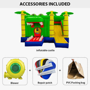 Château gonflable avec toboggan, château gonflable pour sauter, toboggan combiné, château gonflable avec souffleur - Product Image 5