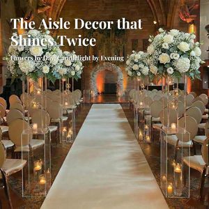 Vases en acrylique transparent LANJO pour centres de table de mariage, supports à fleurs avec bougeoirs suspendus en forme de globe pour la décoration d'événements et de fêtes - Product Image 4