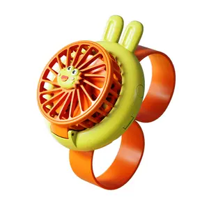 Factory Wholesale Toy Fan For Children Rechargeable Battery Watch Fan With Led Lighting