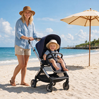 Vente en gros de poussettes pour bébés, personnalisables, légères, livraison rapide, faible MOQ, pliables, 4 roues en PU