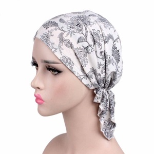 Women Soft Wrinkle <b>Head</b> Scarf Chemo Hat Turban Pre-Tied Headwear Bandana Headscarf Tichel for <b>Head</b> <b>Cover</b> Hair Loss Scarf Wrap - Product Image 3