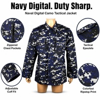 Uniforme tactique personnalisé KMS, vente en gros professionnelle, uniforme de camouflage numérique bleu Ghana respirant pour l'extérieur