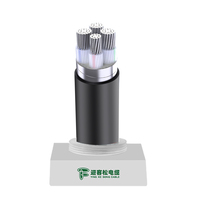 Câble d'alimentation blindé à âme en aluminium 0,6/1 kV YJLV22 YJLV isolé XLPE 3+2 conducteurs pour installation souterraine