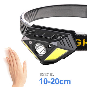 Lampe frontale LED XPG COB, 1000mAh, rechargeable, lumière rouge, lampe frontale portable pour l'extérieur - Product Image 2