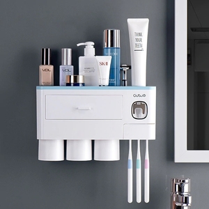 Distributeur automatique de <span class=keywords><strong>dentifrice</strong></span> <span class=keywords><strong>Ecoco</strong></span> à fixation murale pour salle de bain 2019 avec support pour 4 brosses à dents pour personnes à mobilité réduite - Product Image 4