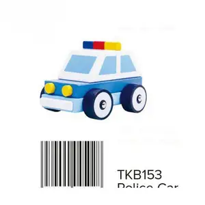 Китайский профессиональный поставщик полицейский мини-деревянный детский автомобиль игрушка