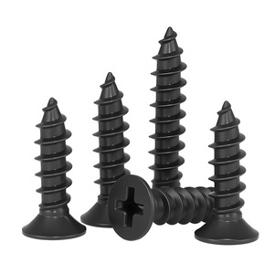 Vis autotaraudeuses à tête fraisée Phillips noires Junchen M1-M6 en acier au carbone de grade 4.8 pour la construction en bois et les cloisons sèches - Product Image 1