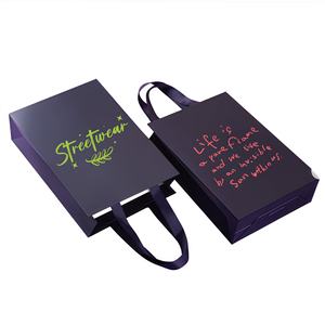 Logo personnalisé, cadeaux biodégradables, vêtements de shopping, sacs en papier, sacs à vin avec poignées, sacs en papier kraft blanc - Product Image 2