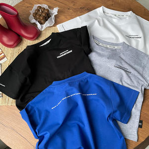 Nouveau T-<span class=keywords><strong>shirt</strong></span> décontracté pour bébé garçon, à manches courtes, imprimé lettres, mode été, vente en gros - Product Image 2