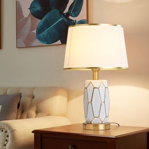Modern Simple Electric AC Brass Fabric LED Eco-Friendly Decorative Table <b>Lamp</b> with E26 Bulb Base for Bedroom Living <b>Room</b> Offices - Product Image 3