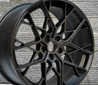 Jantes concaves profondes noires mates entièrement peintes, 5 branches, 18 19 20 21 22 pouces, 5x114.3 5x120 5x112 pour Miata BRZ