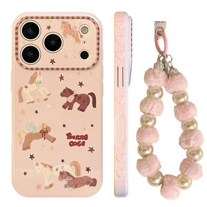 Custodia Morbida in TPU per <span class=keywords><strong>iPhone</strong></span> 17 Pro Max con Cinturino Rosa - <span class=keywords><strong>Accessori</strong></span> <span class=keywords><strong>Apple</strong></span> all'Ingrosso - Cover per <span class=keywords><strong>iPhone</strong></span> - Product Image 1
