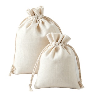 Bolsa de Almacenamiento con Cordón de Cierre, de Lona de Algodón Reciclable, Portátil, a Prueba de Polvo - Product Image 1