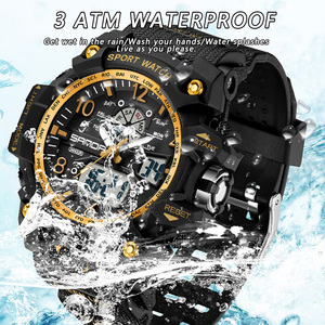 SANDA 3306 นาฬิกาอิเล็กทรอนิกส์สำหรับเล่นกีฬาอเนกประสงค์, นาฬิกาข้อมือดิจิตอลเรืองแสงกันน้ำพร้อมระบบเตือนภัย - Product Image 6