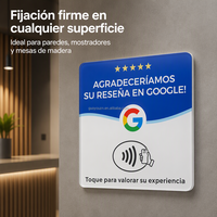 Carte de commentaires Google NFC version espagnole, puce NTAG213, dos auto-adhésif, langue personnalisée prise en charge