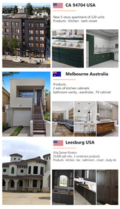 <span class=keywords><strong>2025</strong></span> התאמה אישית הפופולרי ביותר בסגנון אמריקאי עץ מלא לכה ארונות מטבח עם משטח דלפק mable - Product Image 4