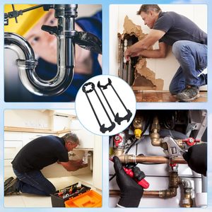 Clé multifonction en acier au carbone pour la réparation de tuyaux de plomberie, de salle de bain et de cuisine – Outils de quincaillerie en gros - Product Image 3