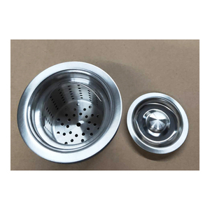 QS106 114 keranjang pembuangan wastafel plastik baja tahan karat pengering limbah dapur saluran pembuangan keranjang besar saringan wastafel - Product Image 3