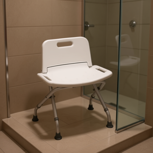 Asiento de Ducha Plegable Blanco, 47 cm de Largo, 13.5 cm de Ancho, 41.5 cm de Alto, Equipo de Seguridad para Baño - Product Image 3