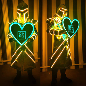 LED Illuminated Hand Held <b>Sign</b> Rectangular Roman Bar <b>Light</b> Champagne King Star Heart Shape Bar Accessory Liquor Rack - Product Image 4