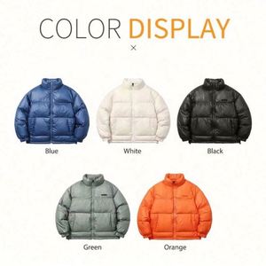 Chaqueta de Invierno para Hombre, Abrigo Acolchado Negro con Logotipo Personalizado, Chaqueta de Burbujas para Exteriores - Product Image 2