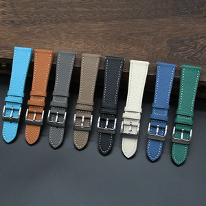 <span class=keywords><strong>Bracelet</strong></span> de <span class=keywords><strong>montre</strong></span> en <span class=keywords><strong>cuir</strong></span> de vachette fait main à motif palmier, conique, 20x16, en <span class=keywords><strong>cuir</strong></span> de veau pleine fleur Epsom, <span class=keywords><strong>20mm</strong></span> 22mm - Product Image 2