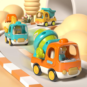 Jouets pour bébés Ensemble de jouets pour petits ingénieurs Mini pelleteuse Dumper Ciment Mixer Truck <span class=keywords><strong>Friction</strong></span> Toy Vehicle Children Push Car pour bébés - Product Image 3
