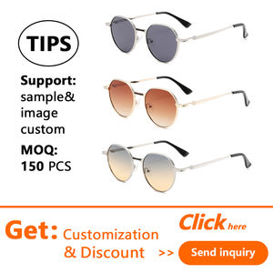 OEM/ODM UV400 Designer Outdoor Driving Lunettes de soleil unisexe rétro classiques mode cadres ovales poids léger métal Lentes De Sol - Product Image 2