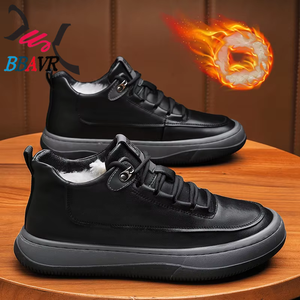 Autumn and Winter High-Top Casual Men's <b>Shoes</b> Lightweight Cotton Fabric Lining Wholesale Offer - Product Image 4