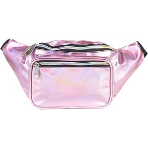 Bolsa de Cintura Personalizável em PVC Holográfico com Fecho de Zíper, Impermeável, Bolsa Transversal Moderna para Uso ao Ar Livre e Diário - Product Image 3