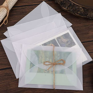Tùy chỉnh mờ vellum phong bì mờ vellum giấy phong bì cho đám cưới sinh nhật lời mời cổ điển giấy phong bì - Product Image 4