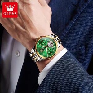 High Quality Luxury Mens Watch Flywheel Automatic Mechanical Watch Date Perpetual <b>Calendar</b> Watches for Men Gifts 7091 - Product Image 4