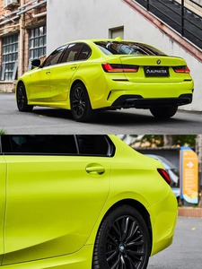 Vinilo para Envolver Autos PET Amarillo Limón Cristalino de 7.5 Mil, Vinilo Brillante para Carrocería, Antiarañazos, PPF, Vinilo que Cambia de Color - Product Image 4