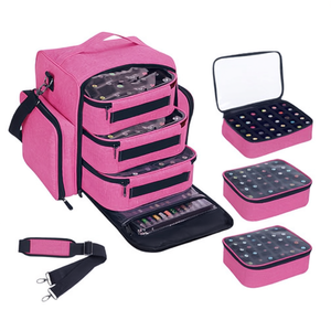 Organizador de Esmaltes de Uñas UOZL, Caja de Almacenamiento para 90 Botellas, Estuche de Viaje Portátil con 3 Bolsas Separadas, Organizador de Maquillaje con Diseño Moderno - Product Image 2