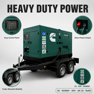 เครื่องกำเนิดไฟฟ้าดีเซล Cummins Yuchai Weichai Perkins 200-300kva แบบ 3 เฟส โครงเปิด สตาร์ทอัตโนมัติ แรงดันไฟฟ้า 230V พร้อมตัวเลือก ATS - Product Image 6