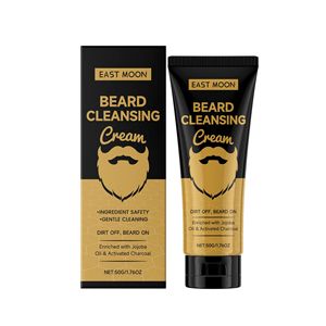 EAST MOON Crema Detergente per Barba da Uomo con Olio di Jojoba e Carbone Attivo - Cura Delicata e Idratante per la Rasatura - Product Image 5