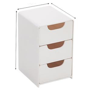 <b>Desktop</b> Mini Storage Box White Three Layer Drawer <b>Organizer</b> <b>For</b> Jewelry Cosmetics Office Desk Organization - Product Image 5