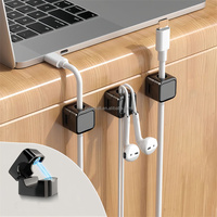 Clip Magnético para Cable de Ratón, Protector de Cable de Escritorio con Enrollador de Cable, Enchufe de Fila, Soporte de Línea de Carga USB, Organizador Electrónico