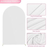 Support d'arche de mariage en métal et couverture d'arche blanche pour fête d'anniversaire, cérémonie de mariage, fête prénatale, décoration d'événement