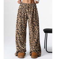 Pantalon large de sport taille haute amincissant pour femmes, style vintage, taille zéro, cordon de serrage, décontracté
