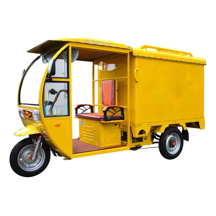 Triciclo elettrico con cabina con consegna espressa triciclo con scatola di carico chiusa con furgone chiuso moto 3 ruote