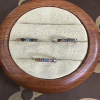 Nouveautés : Bagues en cristal de tourmaline multicolores naturelles, ajustables, en argent, avec cristaux de guérison, en vente