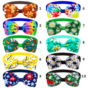 Collier <span class=keywords><strong>pour</strong></span> <span class=keywords><strong>chien</strong></span> à nœud papillon en forme de fleur multicolores à la mode en gros, accessoires universels <span class=keywords><strong>pour</strong></span> animaux de compagnie - Product Image 2